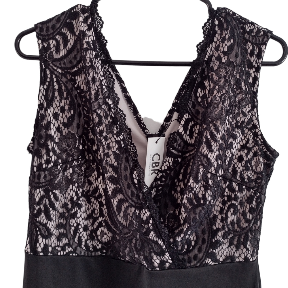 CBR Exclusive Selection sleeveless zip back black dress. Lace top NWT. L… - Picture 3 of 12